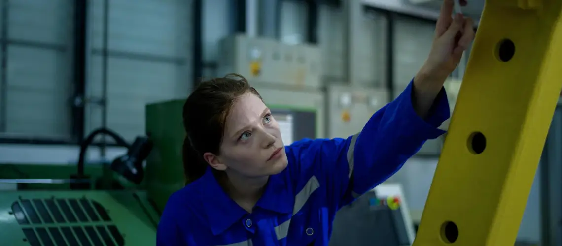 Valuer inspecting industrial machinery for plant and equipment valuation QLD